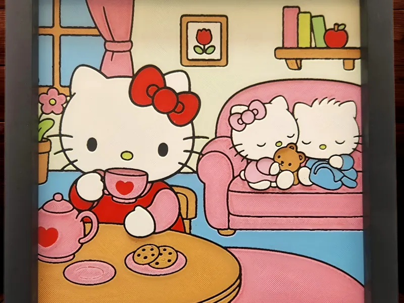 Break Time for Moma Kitty (HK Inspired Piece) 