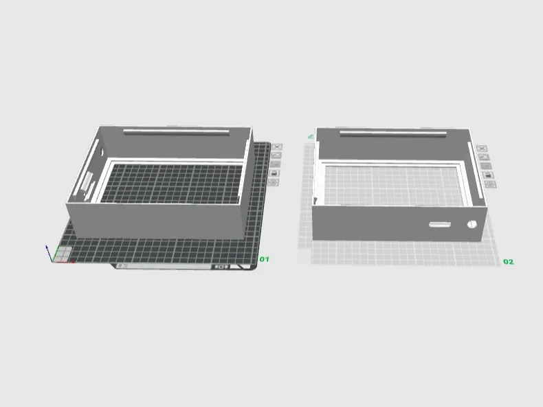 Caja para litofanias planas