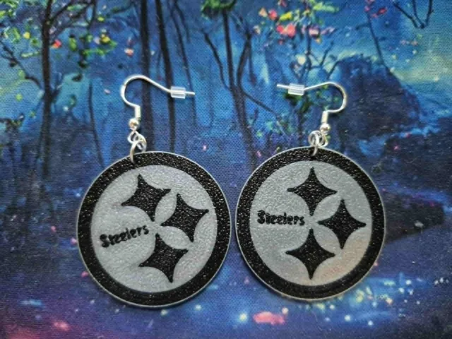 Steelers logo 1 AMS friendly earrings