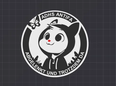 ADHD Antifa Cats Coaster