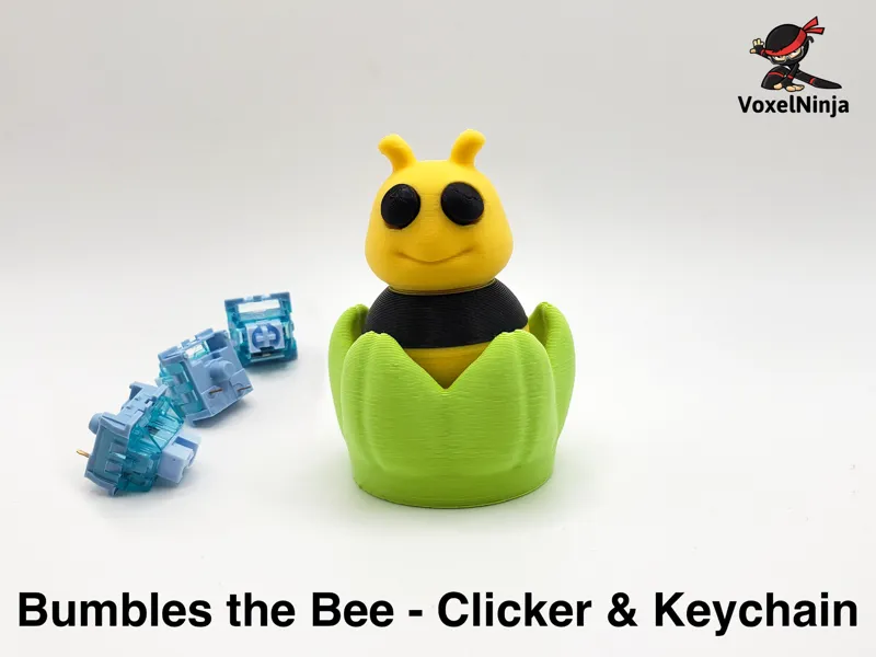 Bumbles the Bee Clicker & Keychain
