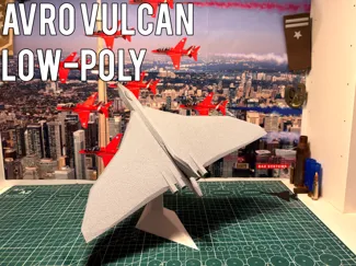 Avro Vulcan Low-Polygon Minimalistic Model 
