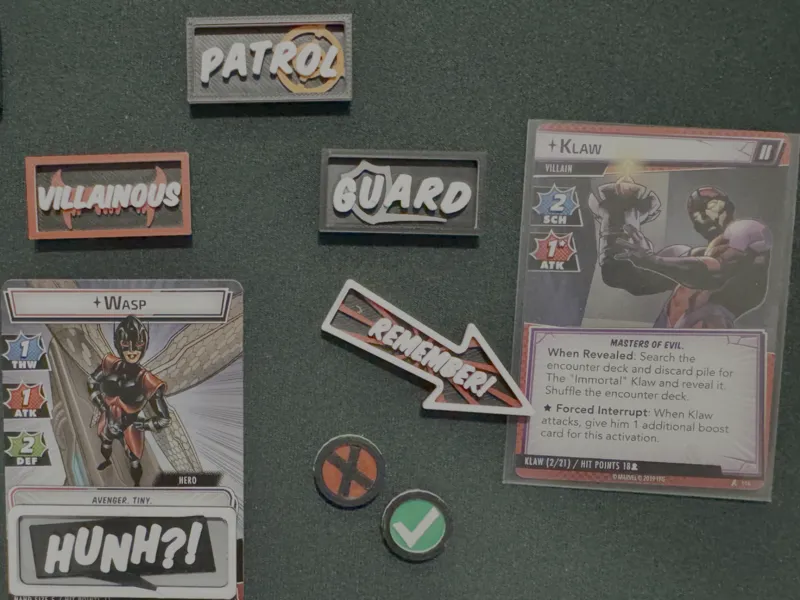 Marvel Champions Keyword and Status Tokens (Set 2)