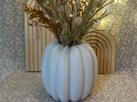 Jarrón decorativo: Kürbisvase Blumenvase — referencia de MakerWorld