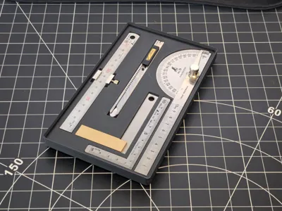 Gridfinity Measuring Tool Tray Shinwa Olfa 