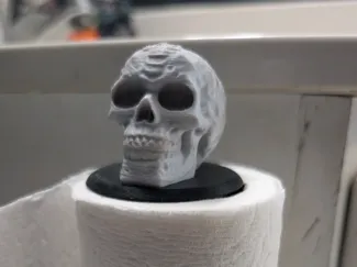 resized Skull toilet paper holder, AMS friendly 