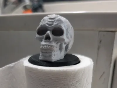resized Skull toilet paper holder, AMS friendly 