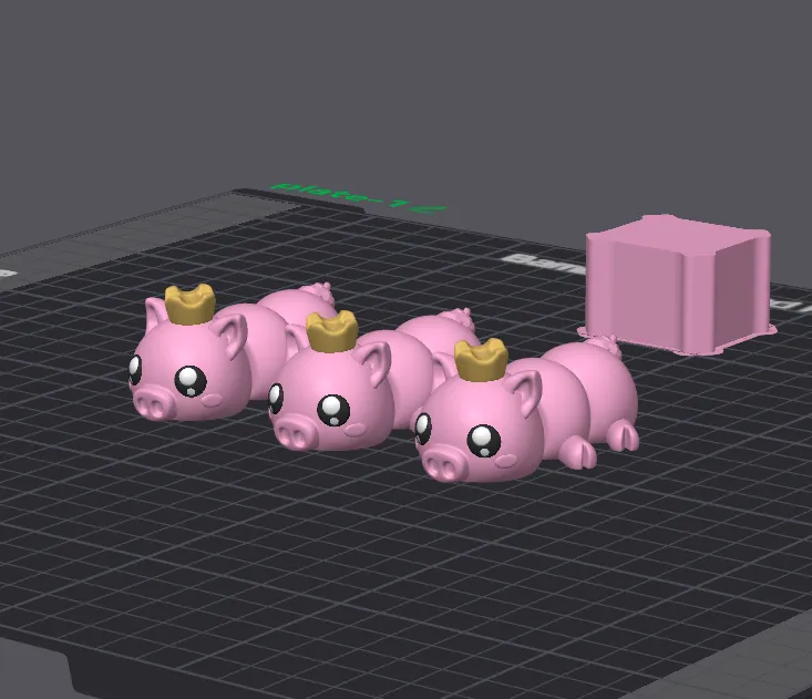 Cute Flexi King Pig - Free 3D Print Model - MakerWorld