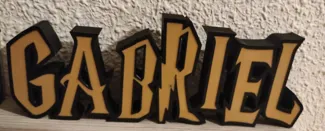 Placa nombre Gabriel