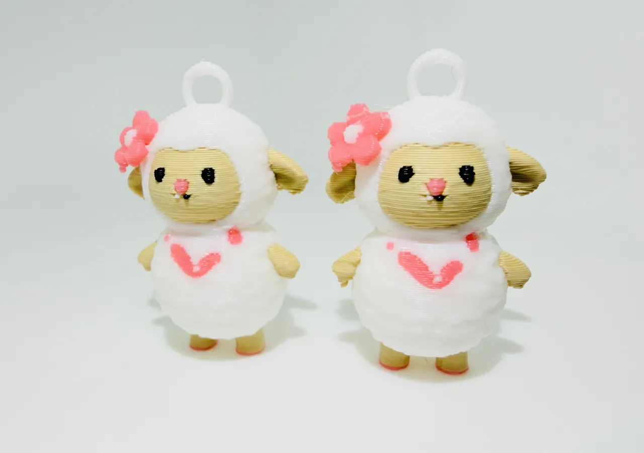 Cute Easter Lamb Earrings Multi color view 2