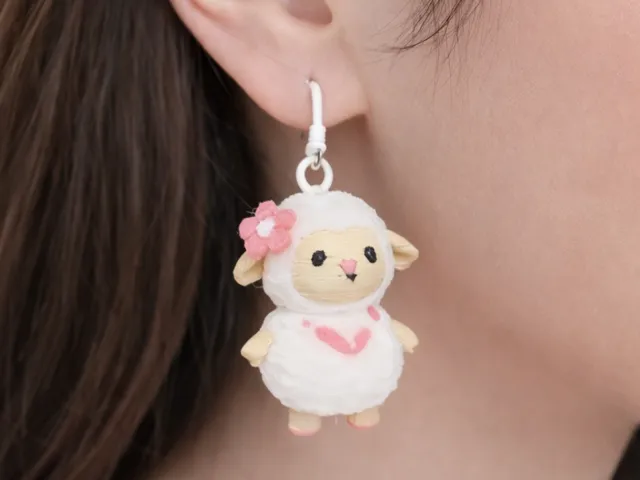 Cute Easter Lamb Earrings Multi color
