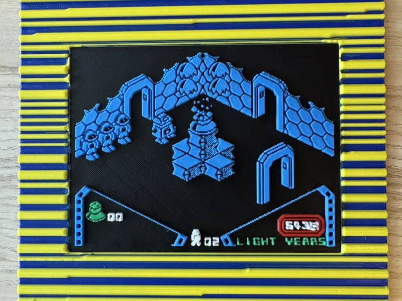 ZX Spectrum Alien 8 Ultimate with border - 2 Sizes