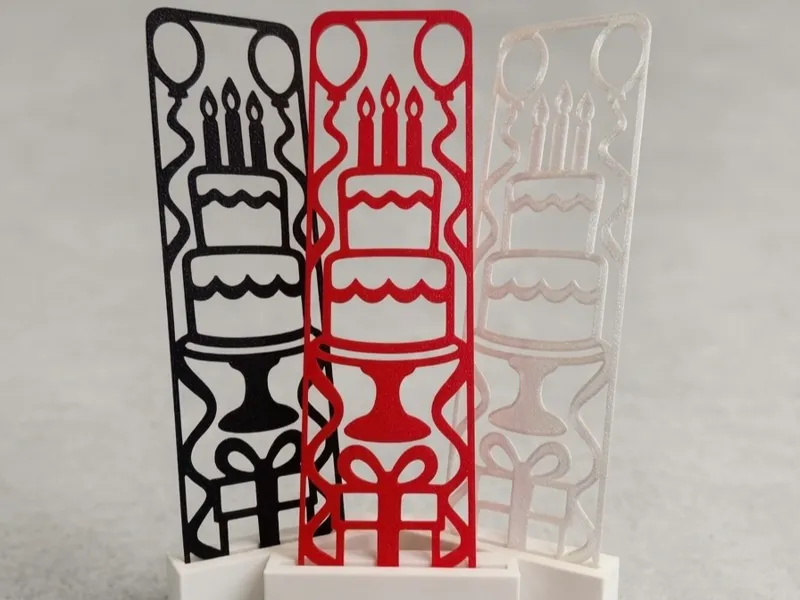 Birthday Cake Cutout Bookmark | Fast Single-Color