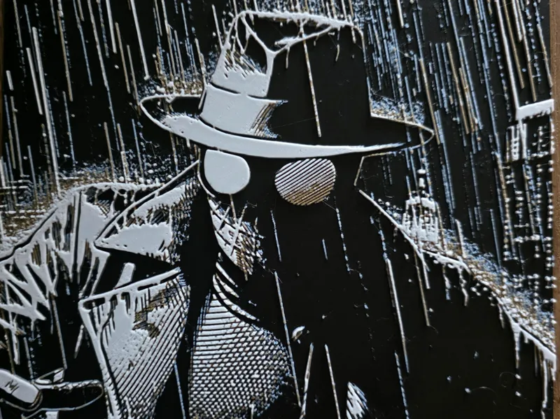 Spider-Man Noir - Filament Painting (HueForge)