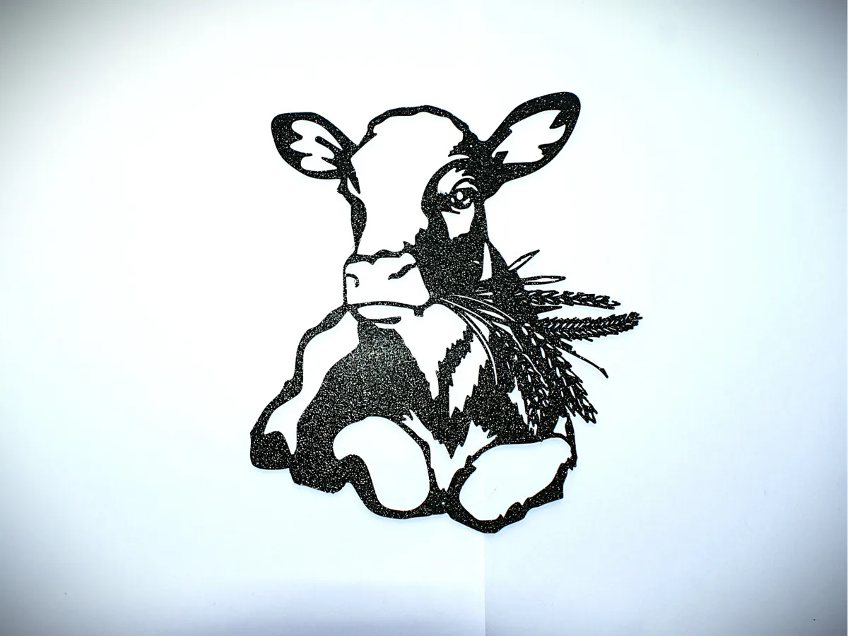 Vache qui mange - décoration murale