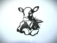 Vache qui mange - décoration murale — photo 1