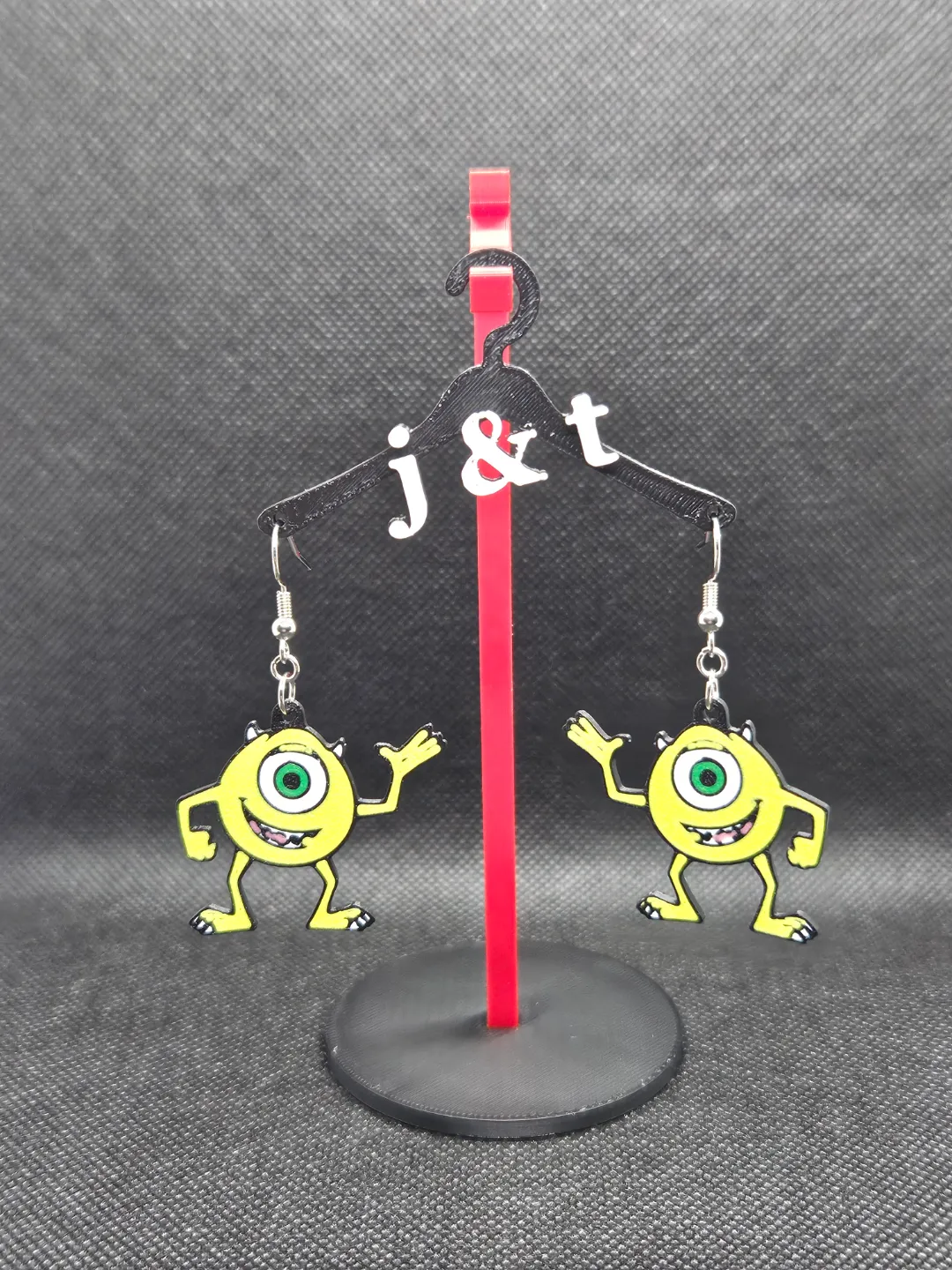 Mike Wazowski earrings view 2