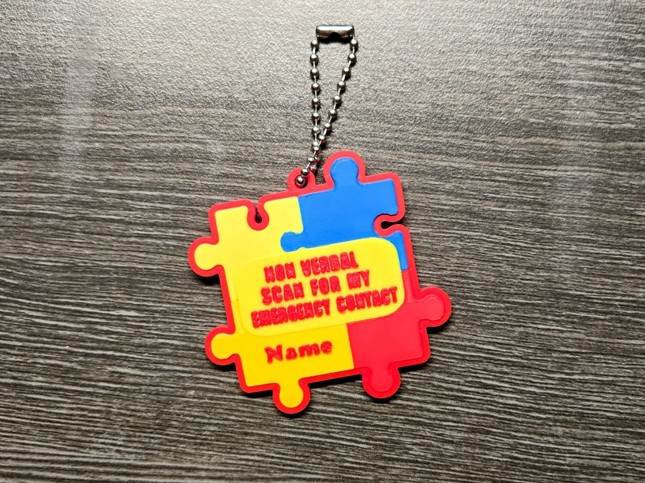 Non-Verbal Autism RFID Emergency Keychain view 3