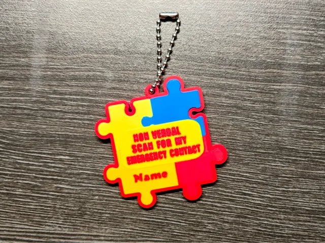 Non-Verbal Autism RFID Emergency Keychain