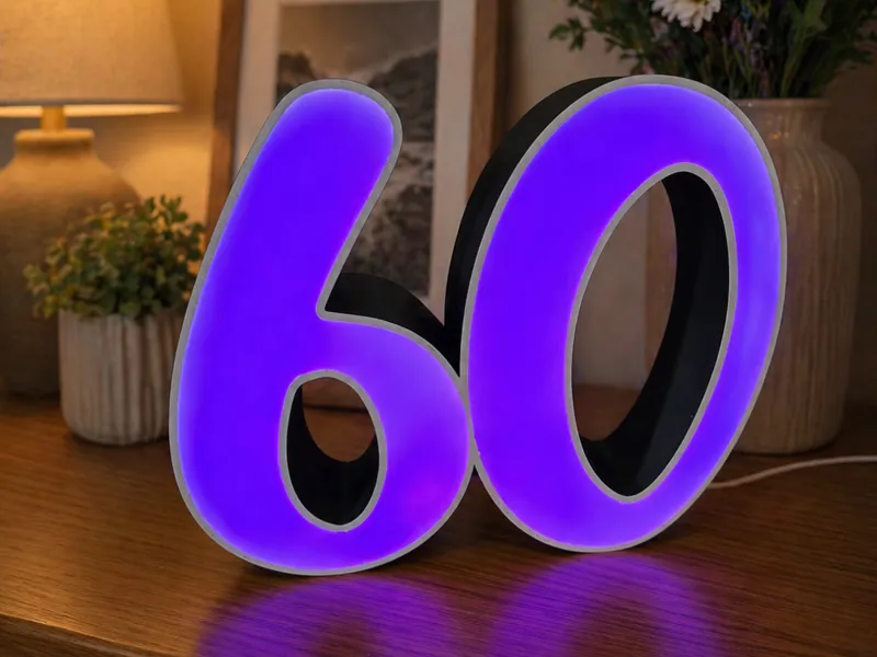 60th Birthday Party Lamp