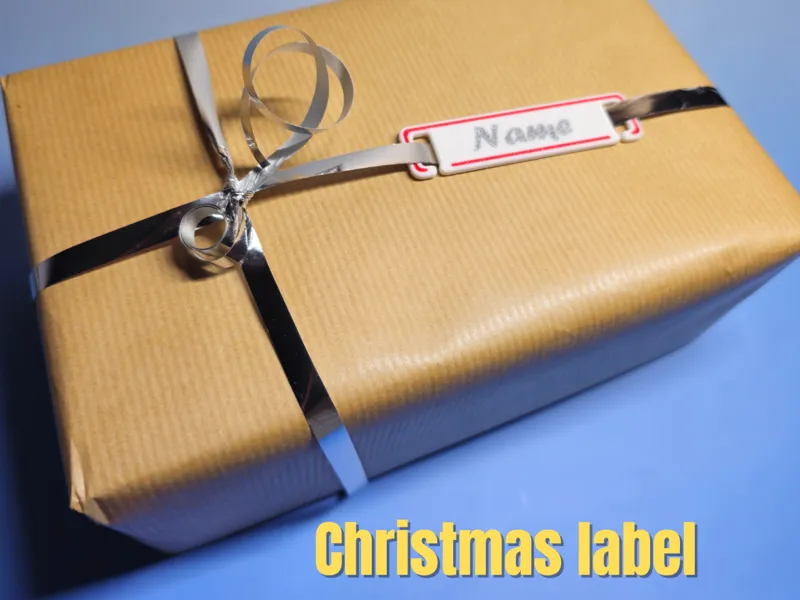 Etiquette de cadeau pour Noël