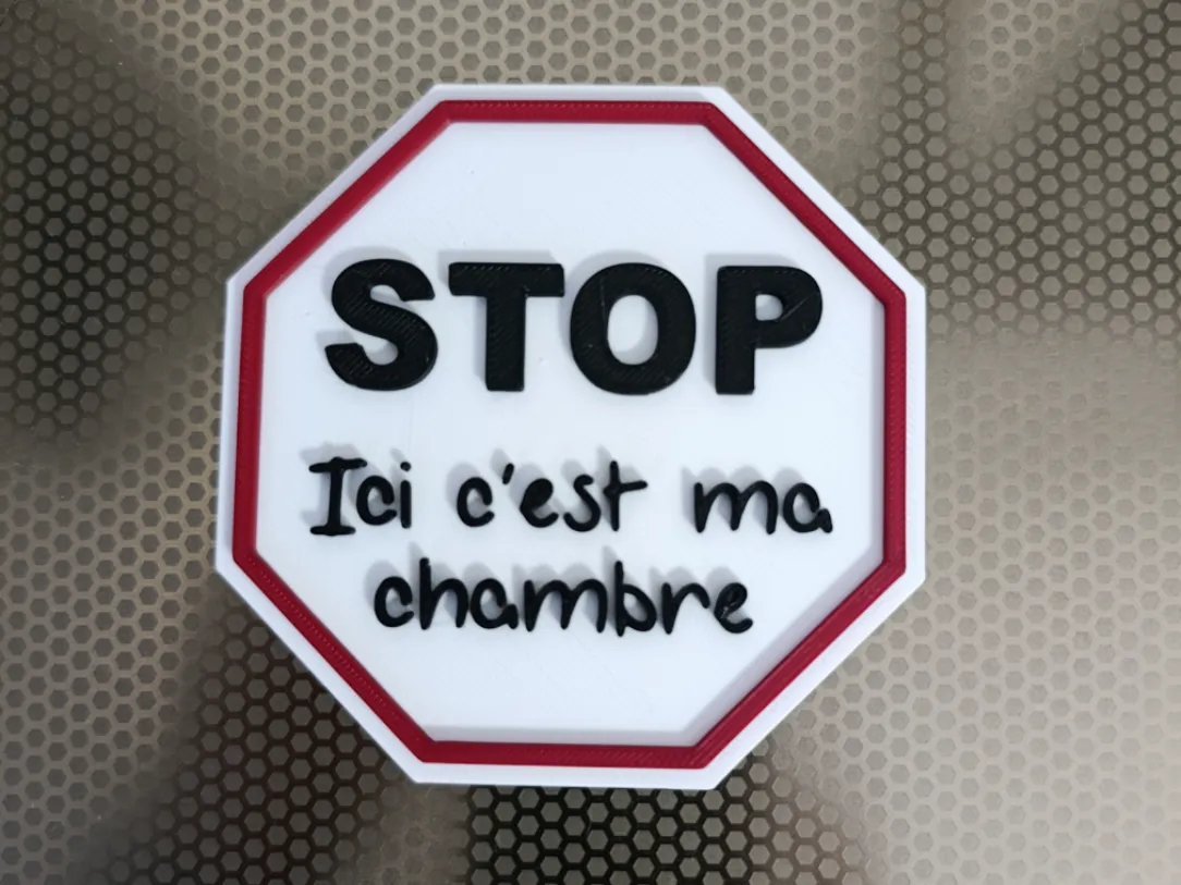 Stop Sign: This Is My Room - Free 3D Print Model - MakerWorld