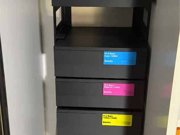 Filament wall mounted shelf