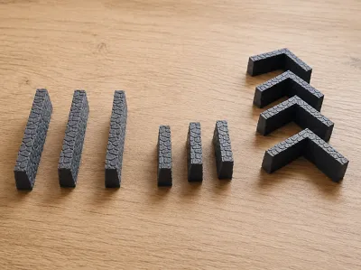 Diorama stone wall/fence Set – TT Scale (1:120)