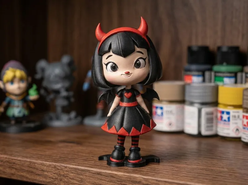 Adorable Little Devil Girl – Desktop & Shelf Buddy