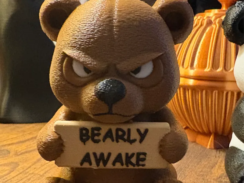 Grumpy Bear With Slogan