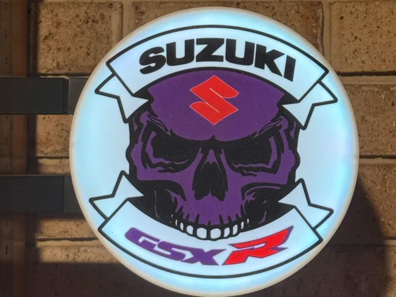 Suzuki- 2 sided Lightbox motorbike sign