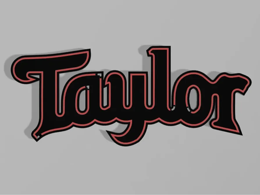 Enseigne neon inspiree du logo Taylor