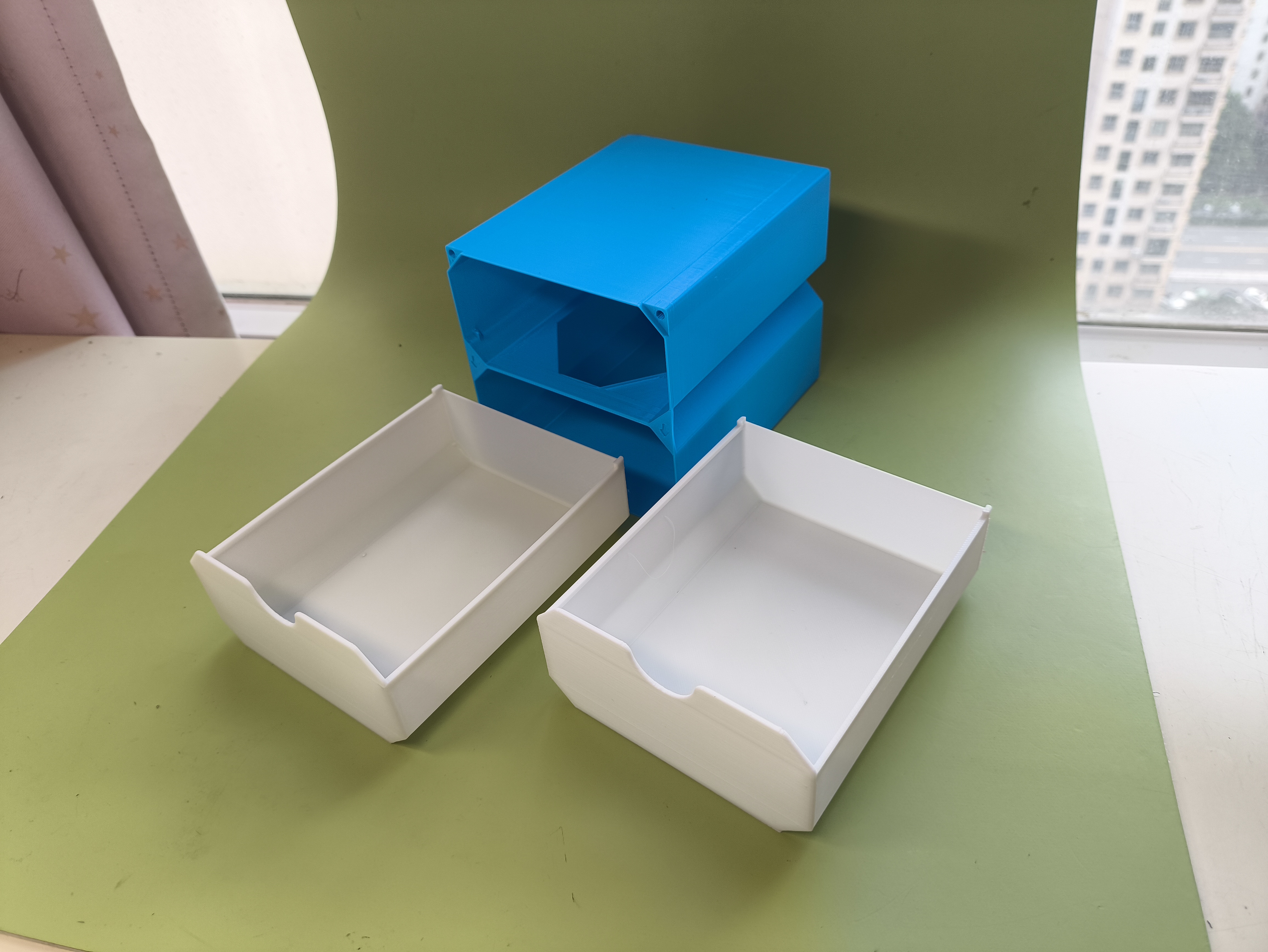 Miniatura 1 do modelo 3D 超级省料 收纳抽屉  模块化组合  快速打印 有限位