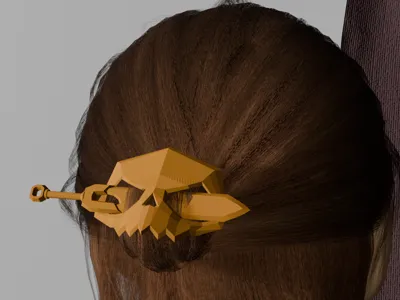 Halloween Skull Hair Clip