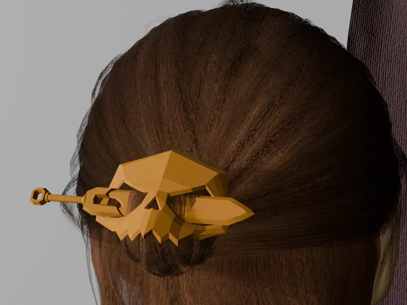 Halloween Skull Hair Clip