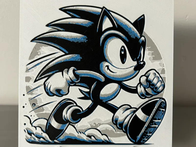 Sonic the Hedgehog Running - Hueforge