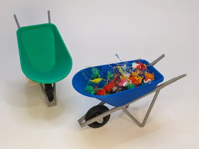 Micro wheelbarrow - 1/10th scale wheelbarrow