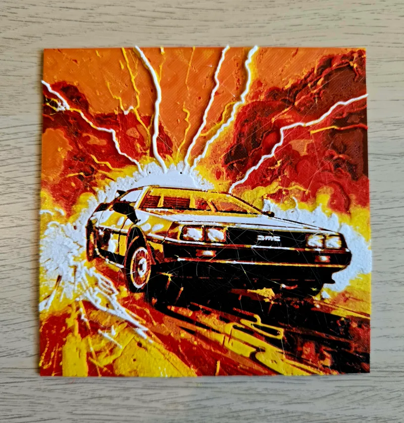 Delorean - Back to the Future Lightning Hueforge