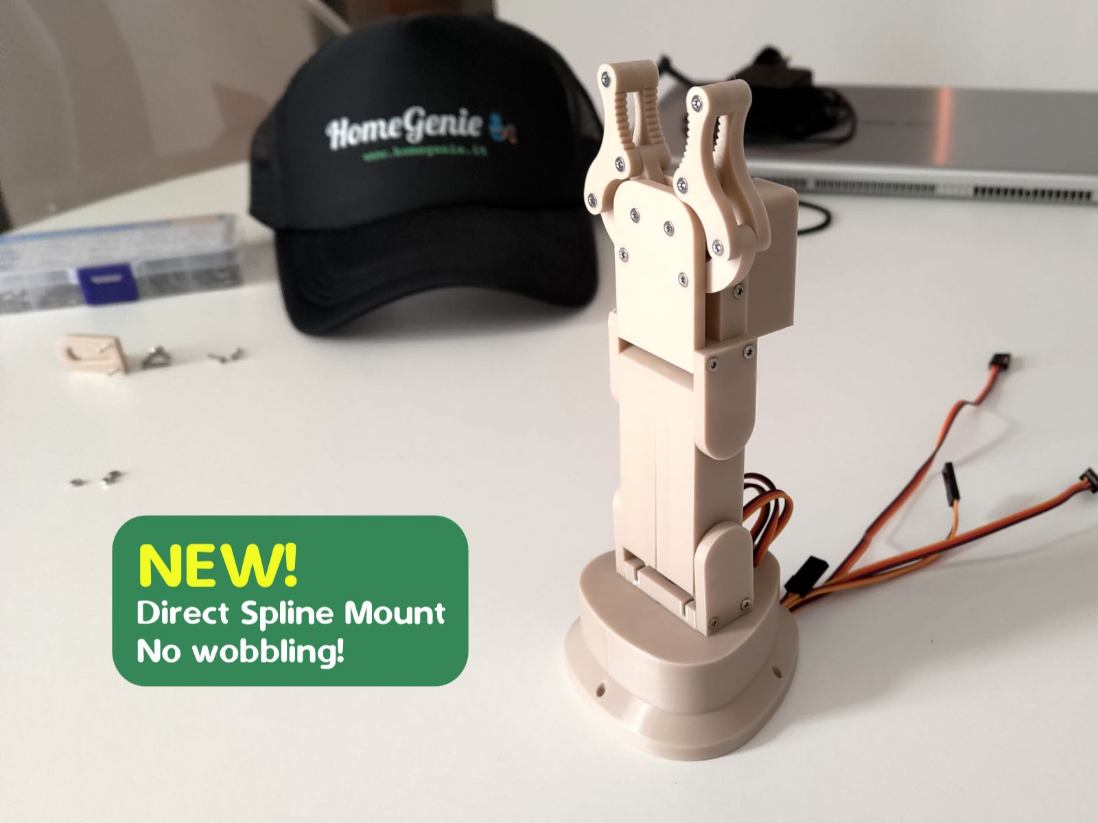 3-Axis Robotic Arm for ESP32 & HomeGenie (V2)