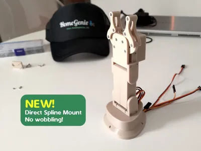3-Axis Robotic Arm for ESP32 & HomeGenie (V2)