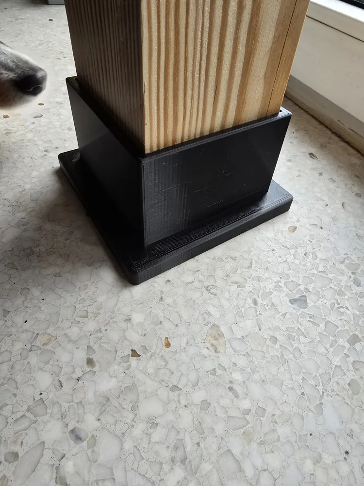 Wood column foot 10x10 gard3n posts stand - Free 3D Print Model ...