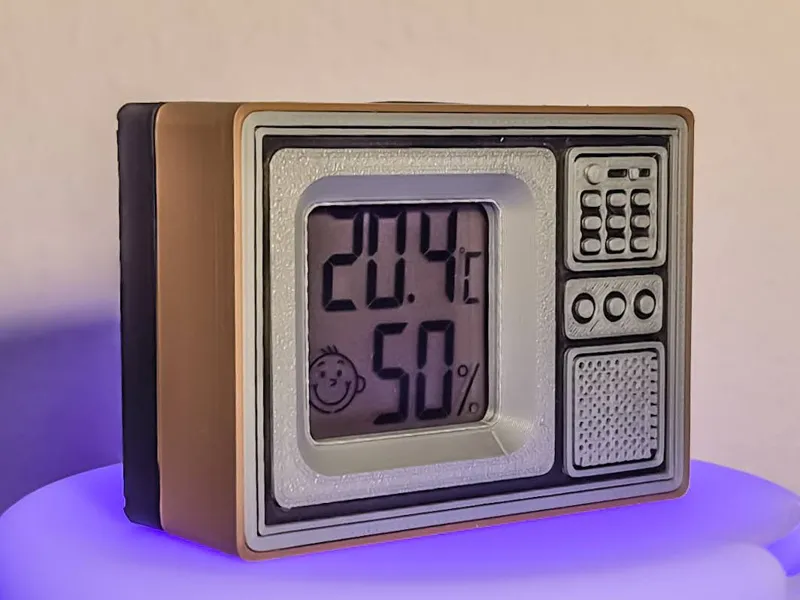 Mini Retro TV Thermo Hygrometer 