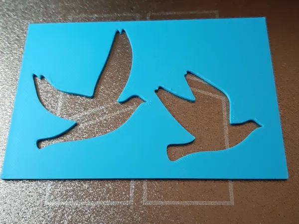 Pochoir oiseau