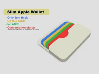 Slim Apple Card Wallet - Horizontal (no AMS)
