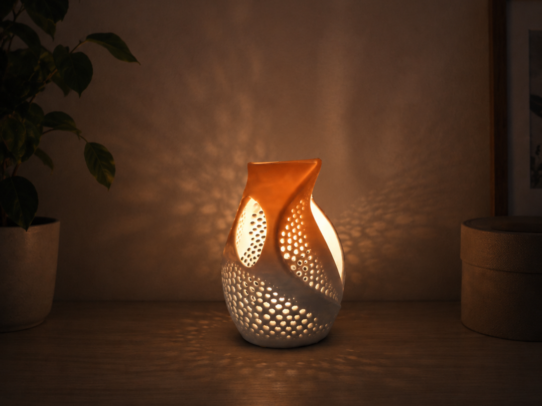 Spiral dotted LED Tealight Holder – Ambient Lamp