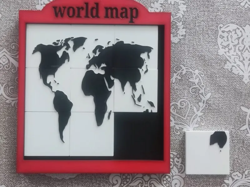 Slicer world map puzzle