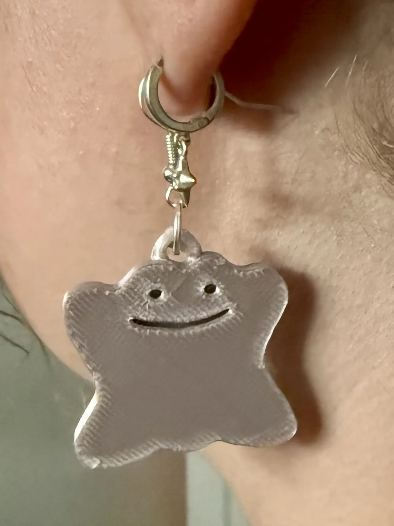 Chunky Ditto Pokemon Earrings view 4