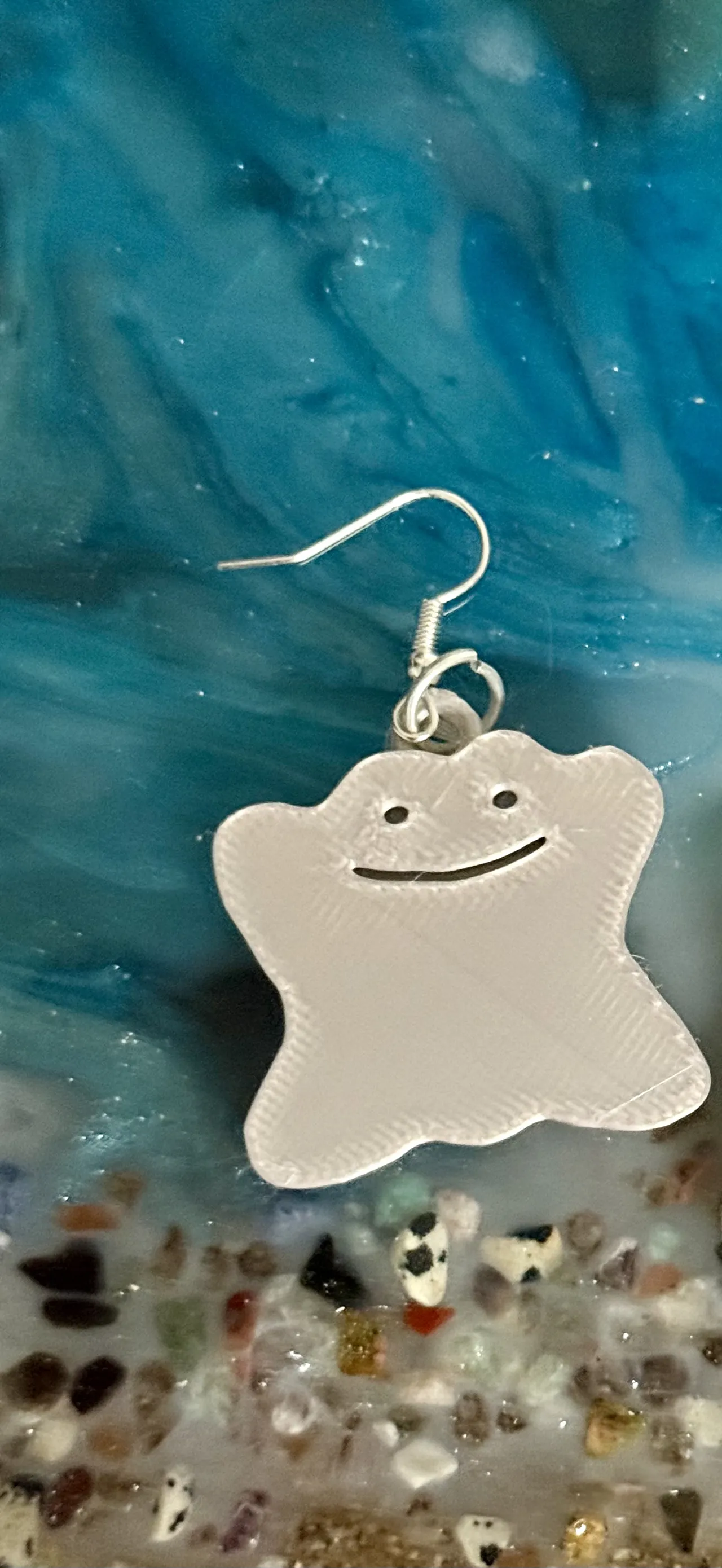 Chunky Ditto Pokemon Earrings view 3