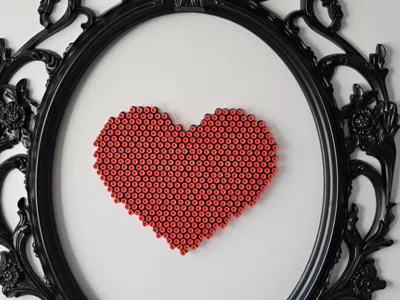 ScrewGrid System Love Heart Wall Art