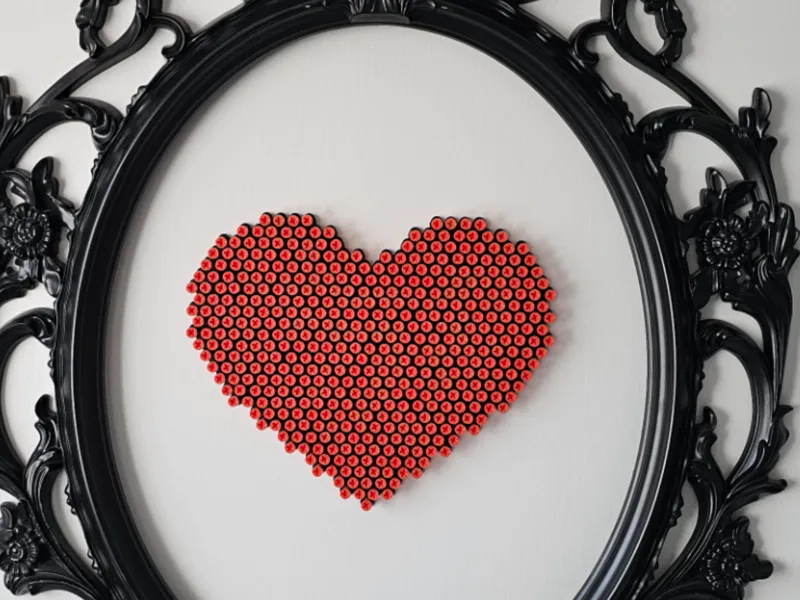 ScrewGrid System Love Heart Wall Art